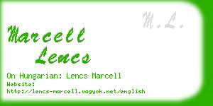 marcell lencs business card